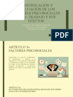 Identificación y Evaluación de Los Factores Psicosociales