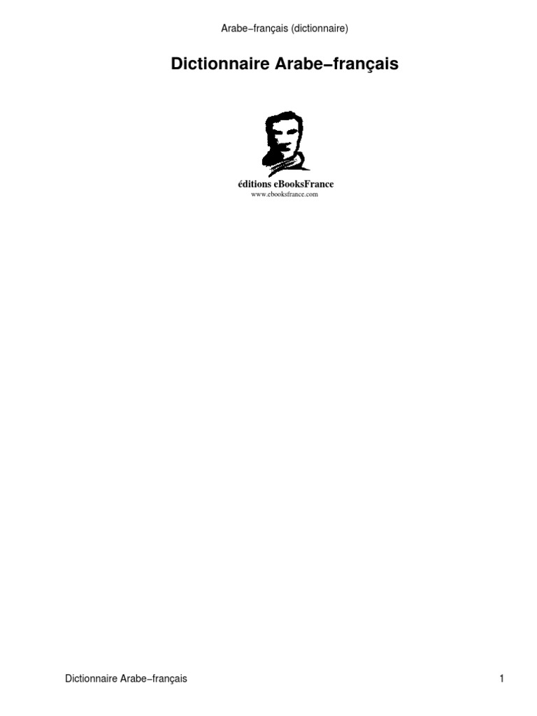Ebook French Pdf Dictionnaire Traduction Arabe Francais Pdf Transport Nourritures