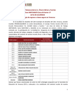 Acta de Acuerdos - Estrategia Regreso A Clases Seguro - Telesecundarias F. MOD