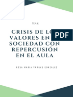 CRISIS DE LOS VALORES EN LA SOCIEDAD