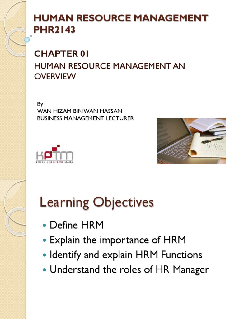 HRM An Overview Chapter 01 | PDF | Human Resources | Human Resource ...