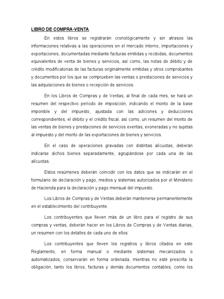 Libro de Compras y Ventas Contable | PDF | Contabilidad | Impuestos