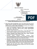 Surat Edaran Wali Kota Bekasi Tentang Pelaksanaan Pemberian Vaksin Covid-19 Dalam Penanggulangan Corona Virus Disease 2019 (Covid-19) Di Kota Bekasi