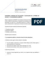 Modelo Prueba Acceso 1º E. Elemental para El Curso 2021 2022