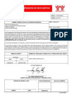 Aviso de Suspensión de Descuentos