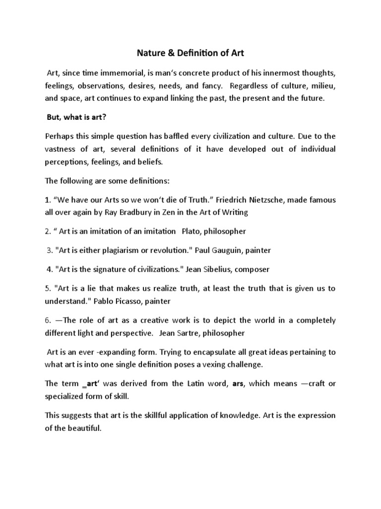 Definition and Functions of Art PDF Creativity Resurrection Of Jesus