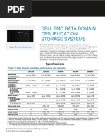 DELL EMC DATA DOMAIN DEDUPLICATION STORAGE SYSTEMS - Spec Sheet