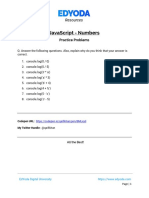 JavaScript - Numbers - Practice Problems