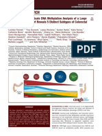 Ntegrative Genome-Scale DNA Methylation Analysis of A Large and Unselected Cohort Reveals 5 Distinct Subtypes of Colorectal Adenocarcinomas