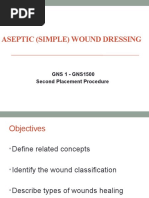 Sterile Field and Wound Dressing Guide | PDF | Wound | Medicine
