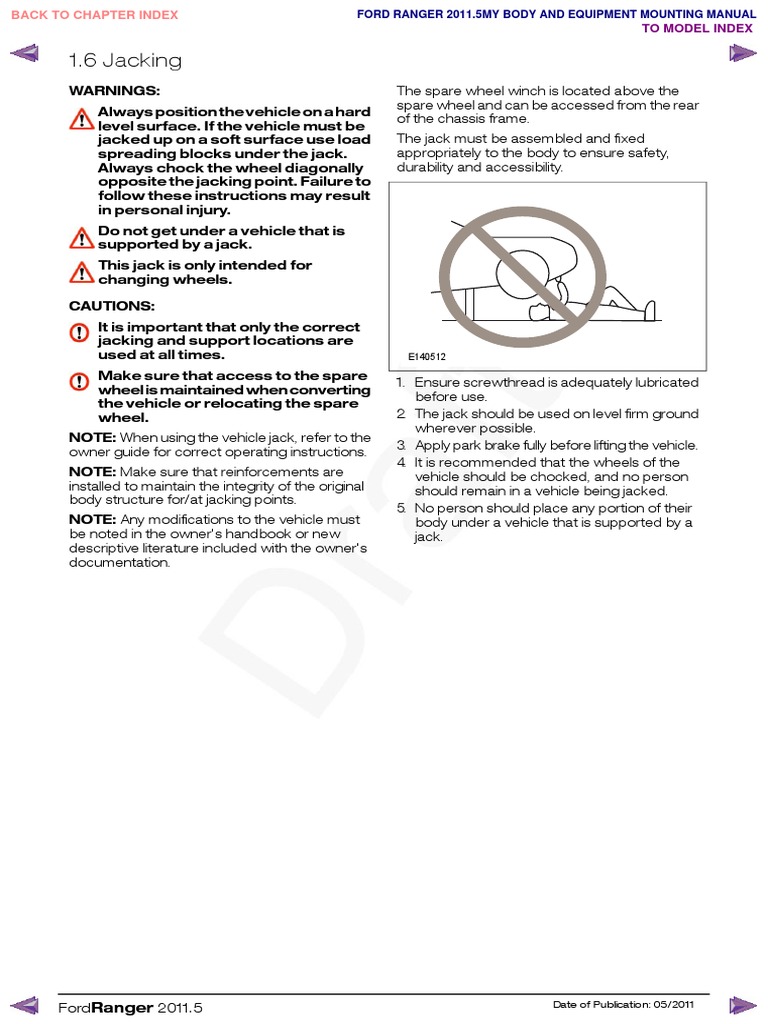 Ford Ranger Body & Equipment Manual11 | PDF | Vehicles | Automotive ...
