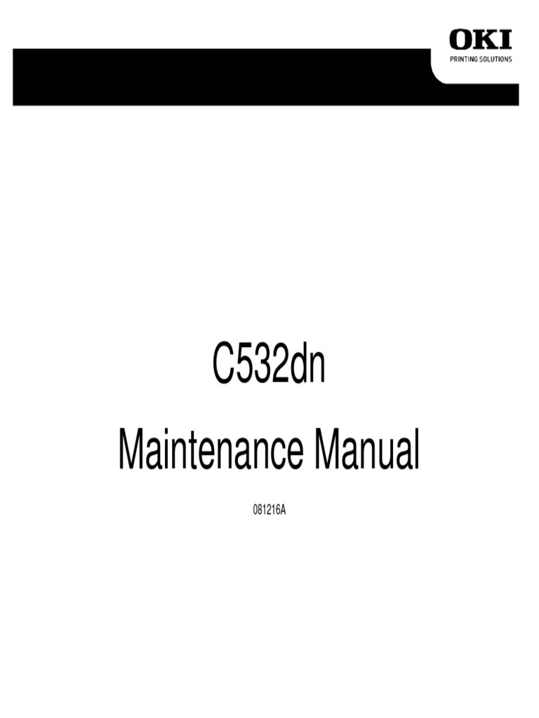 C532dn Maintenance Manual Rev 1 | PDF | Typefaces | Usb