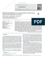 Modelling and Optimization of An Off-Grid Hybrid Renewable Energy System For Electrification in A Rural Areas