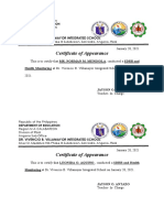 Certificate of Appearance For DepEd Officials