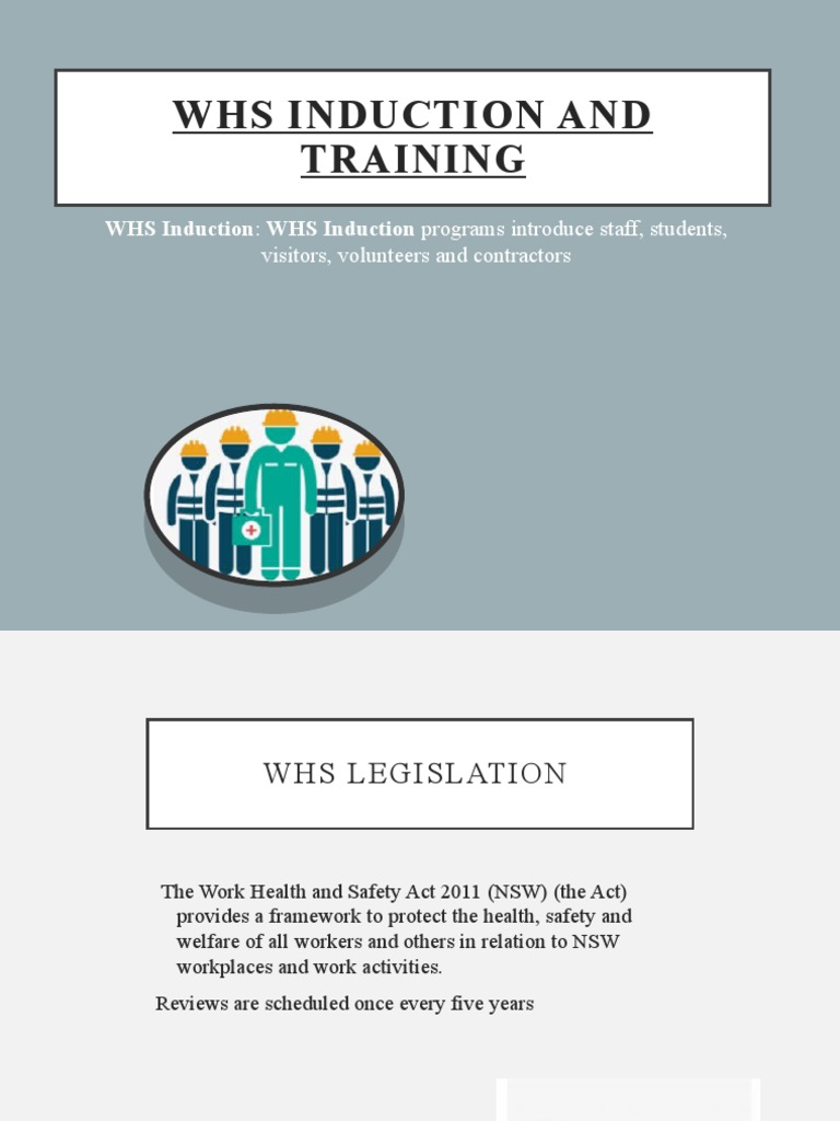 WHS Induction and Training Saysamone PDF Duty Of Care Occupational Safety And Health