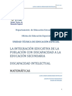 2-014 Inclusión Secundaria Matematica - Discapacidad Intelectual