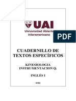 CUADERNILLO DE TEXTOS ESPECÍFICOS KINESIOLOGIA INSTRUMENTACION Q. INGLÉS I 2020