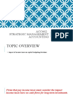 ACC602: Strategic Management Accounting: Week 10: Topic 7