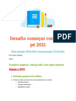 Desafio Começar Com Bom Pé 2021: Segue o GPS