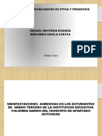 Causas de Las Manifestaciones Agresivas en Los Estudiantes de Grado Tercero de La Institución Educativa Colombo Darien en El Municipio de Apartado
