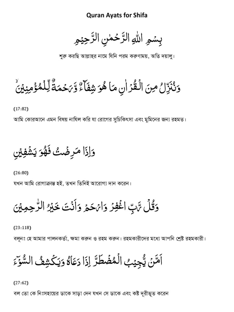 Shifa Ayats | PDF