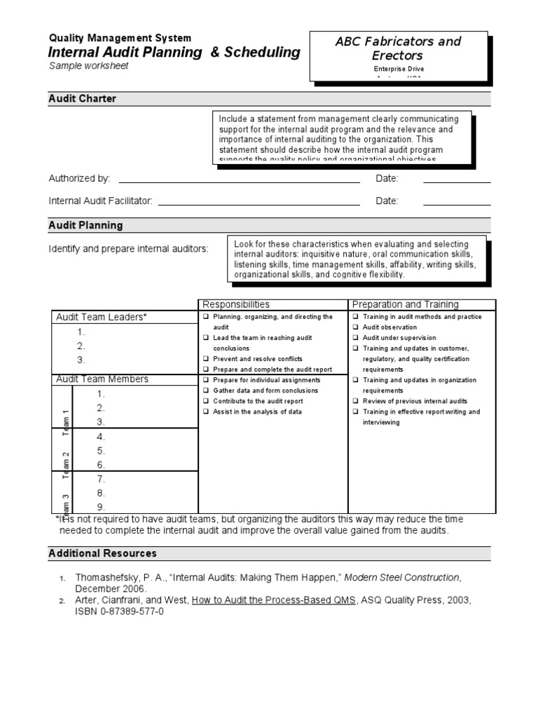 Internal Audit Planning Template | PDF | Internal Audit | Audit