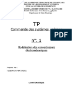 TP N°1 - Modelisation Des Convertisseurs Electromecaniques