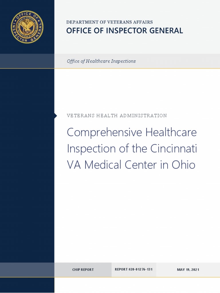 VA OIG Report On Cincinnati VA PDF Veterans Health Administration Health Care