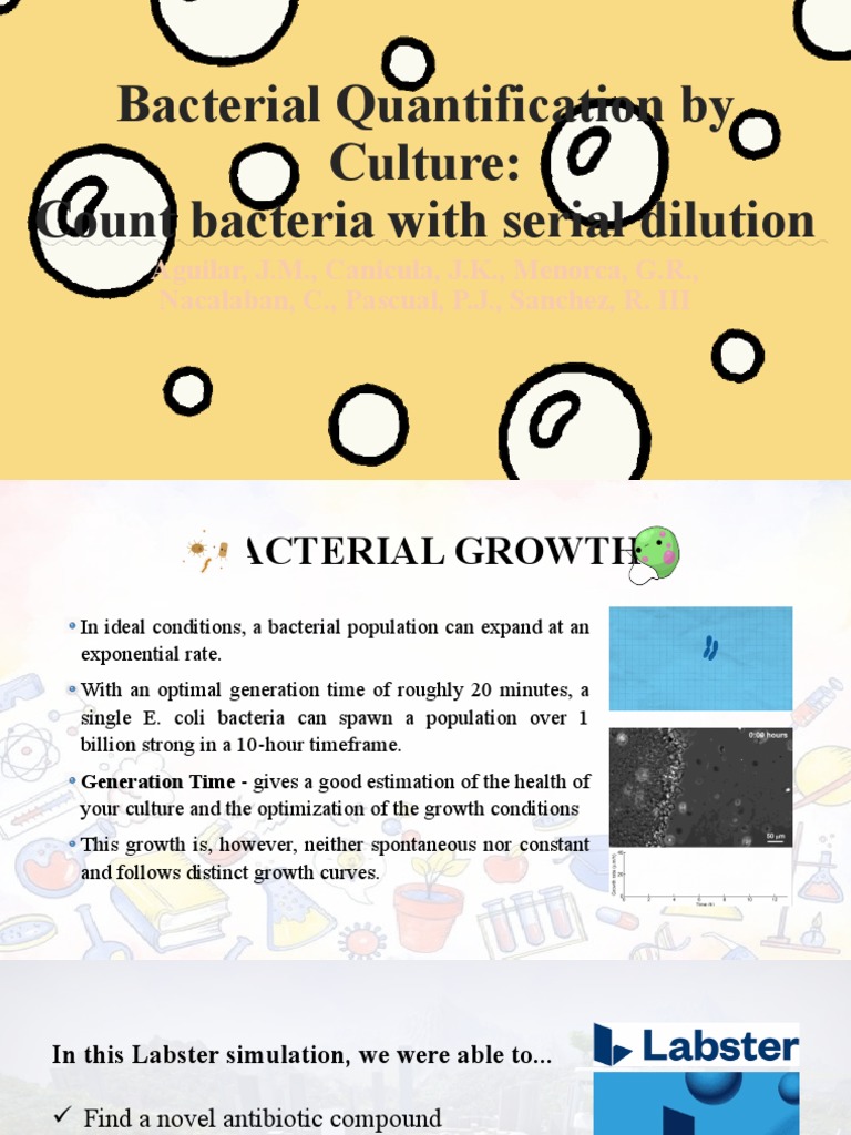 Bacterial Quantification Techniques | PDF | Bacteria | Escherichia Coli