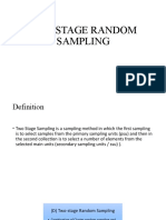 Two Stage Random Sampling