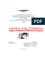 1 Evaluación. Línea de Tiempo Origen y Evolución Del Recurso de Casación