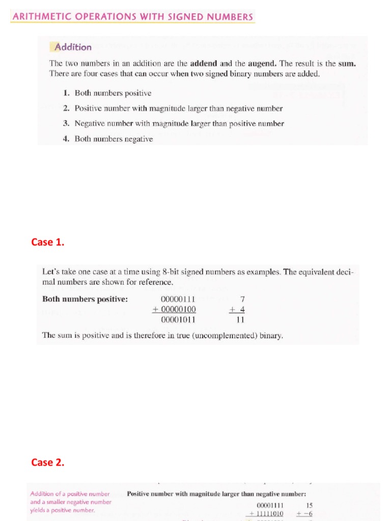 Lesson-4-Arithmetic Operation With Signed Number | PDF