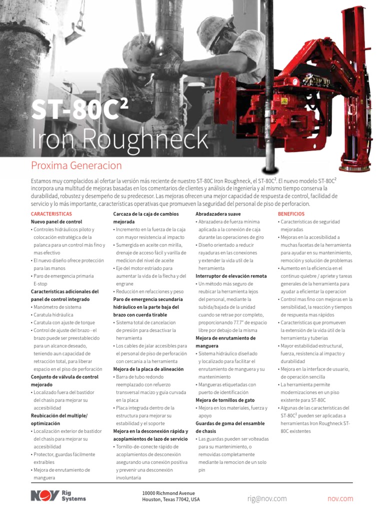 ST 80C2 Iron Roughneck Spanish | PDF | Herramientas | Ingeniería mecánica