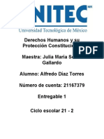 Entregable 1 Derechos Humanos y Su Protección Constitucional Alfredo Diaz Torres