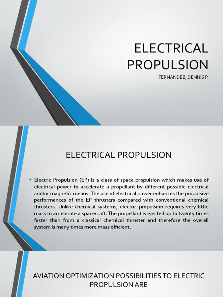 Electrical Propulsion Edited | PDF | Spacecraft Propulsion | Rocket Engine
