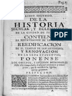 Libro II Historia Secular y Eclesiastica de Palencia