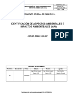 EMM-P-HSE-007 Identificación de Aspectos e Impactos Ambientales (IAAS)