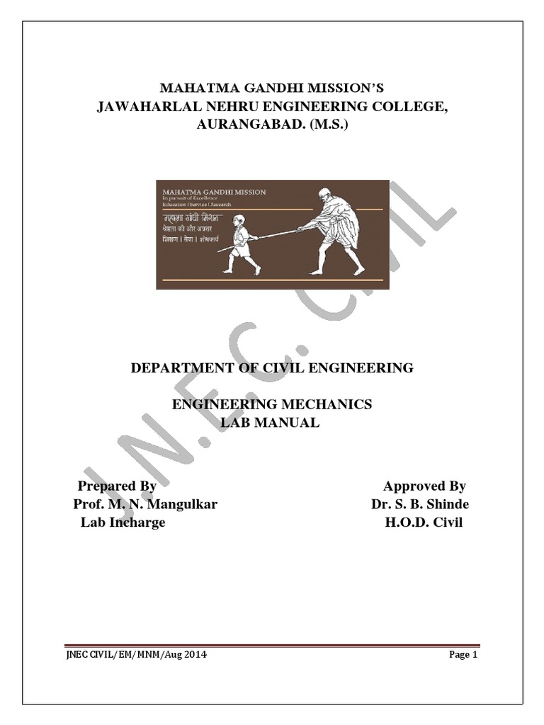 Engineering Mechanics Lab Manual | PDF | Friction | Force