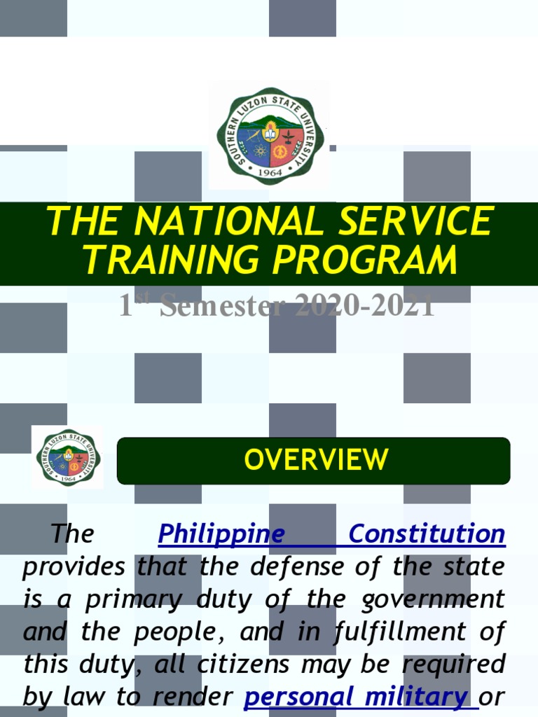 National Service Training Program Overview | PDF | Reserve Officers ...
