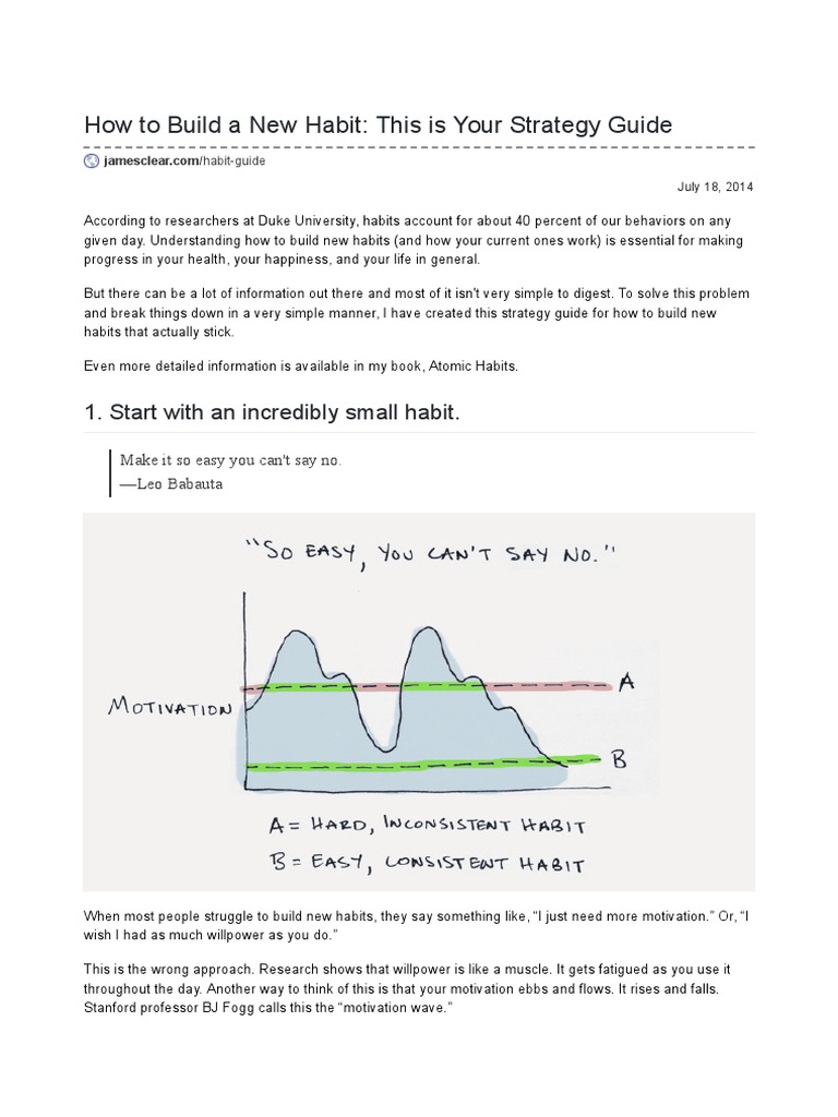 02 - How To Build New Habits - This Is Your Strategy Guide | PDF | Self ...