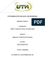 Obligaciones y Prohibiciones Del Trabajador