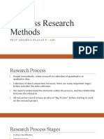 Business Research Methods: Prof. Krishna Prasad P - Asb