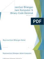 Representasi Bilangan Dalam Komputer Binary Code Desimal