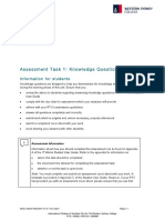 Assessment Task 1: Knowledge Questions: Information For Students