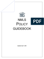 NMLS Policy Guidebook For Licensees