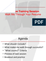 Session 2 - Walk Me Through Your Resume