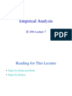 Empirical Analysis: IE 496 Lecture 7