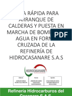 Instructivo para Arranque de Calderas