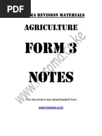 Agriculture Form 3 Notes