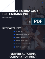 Universal Robina Co. & Bdo Unibank Inc.: Research Paper
